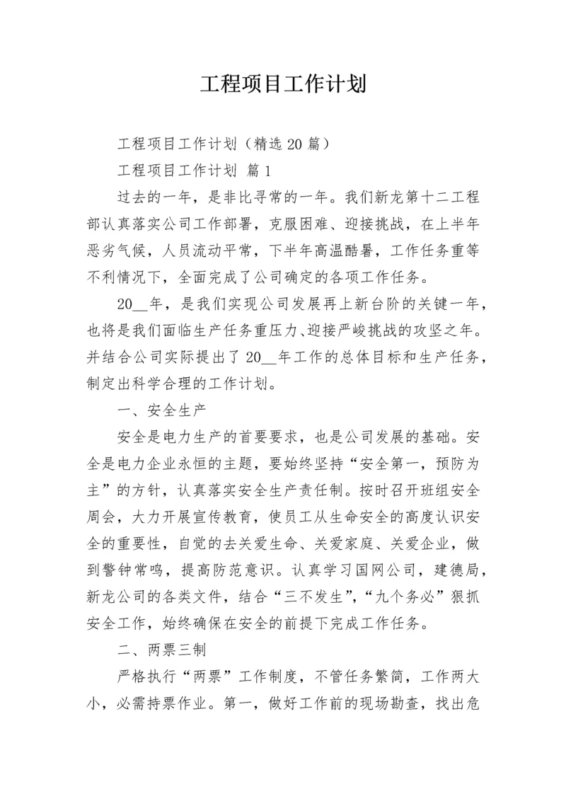工程项目工作计划.docx