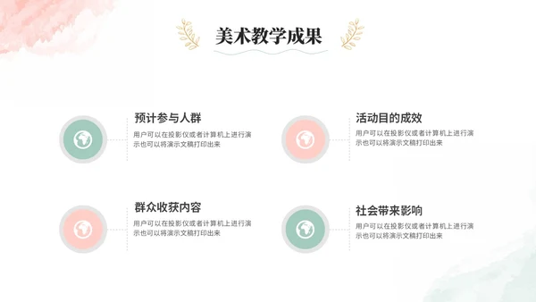 清新水彩莫兰迪风美术培训绘画班教育教学课件ppt模板