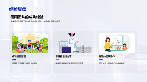 团队工作半年总结PPT模板