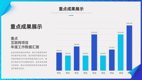 蓝色简约创意翻页式工作总结工作汇报述职报告ppt模板