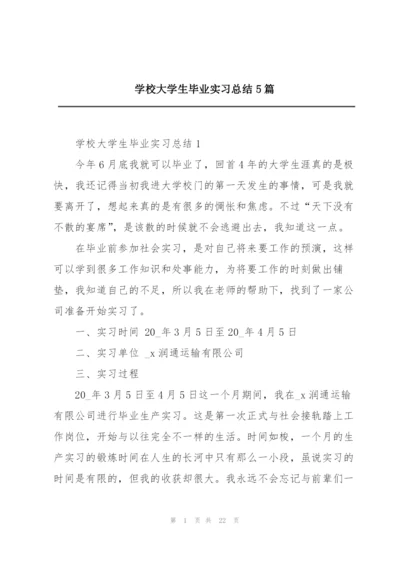 学校大学生毕业实习总结5篇.docx