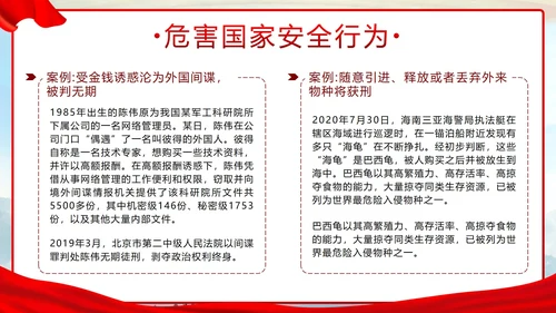 红色党政实景国家安全教育日带内容PPT模板