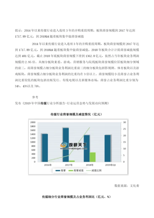 我国传媒行业商誉规模及细分领域营收分析.docx