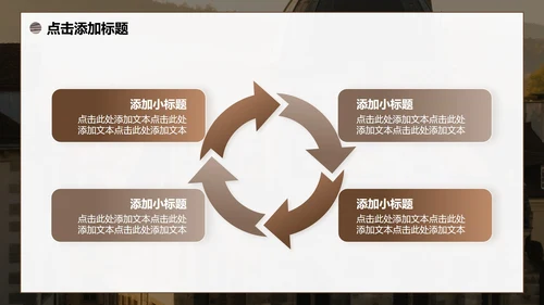 棕黄色实景研学旅行宣传介绍PPT模板