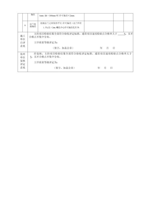 钢管接口安装单元综合项目工程综合项目施工质量验收评定表.docx