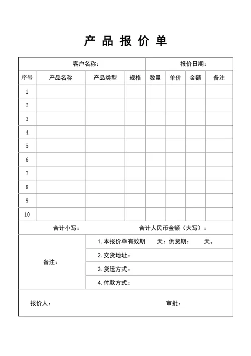 西餐厅菜单