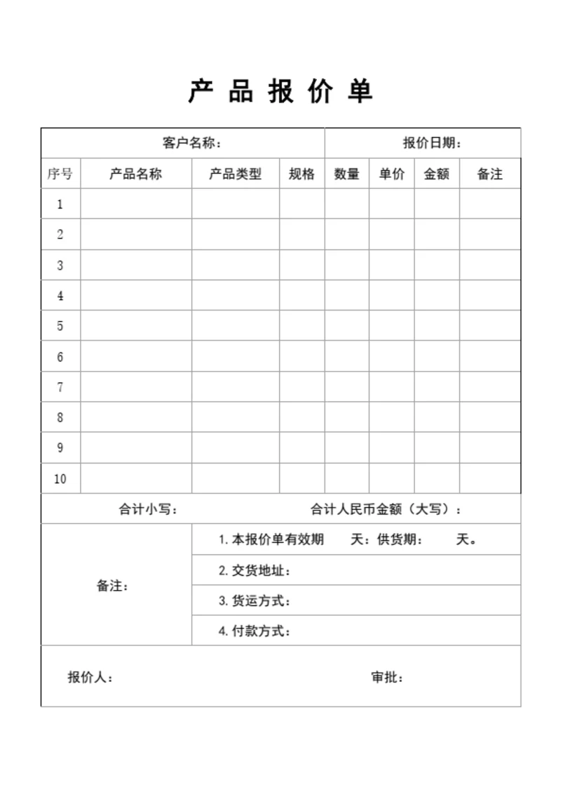 西餐厅菜单