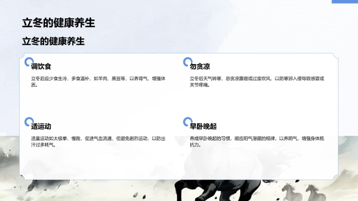 二十四节气立冬PPT模板