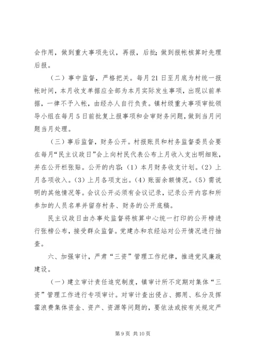 关于加强农村集体三资管理意见精编.docx