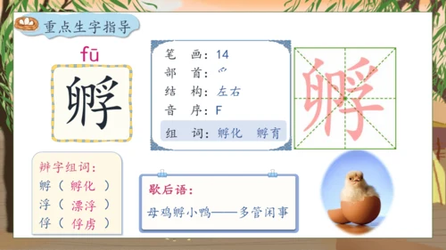 【核心素养】部编版语文四年级下册-14.母鸡 第1课时（课件）