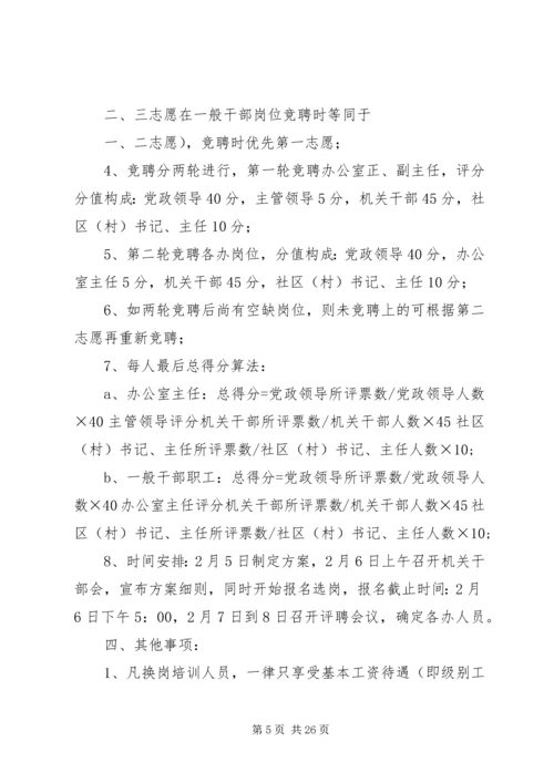 街道年度人事调整方案 (2).docx