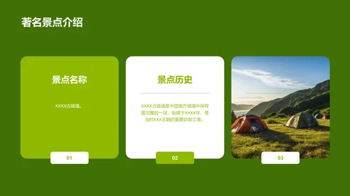 绿色商务现代旅游文化介绍PPT模板