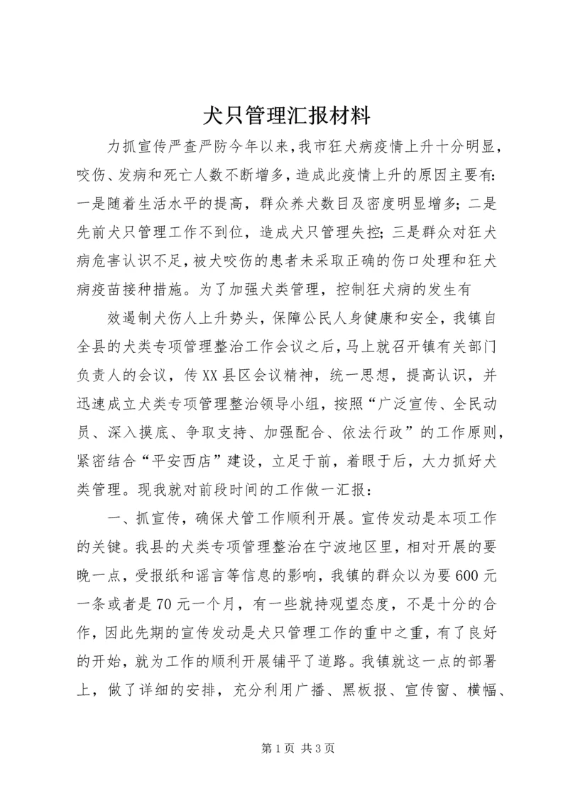 犬只管理汇报材料 (6).docx