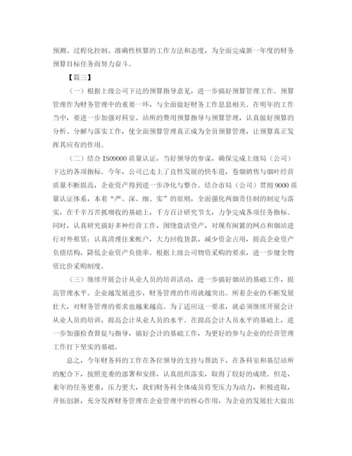 精编之公司财务工作计划模板3.docx