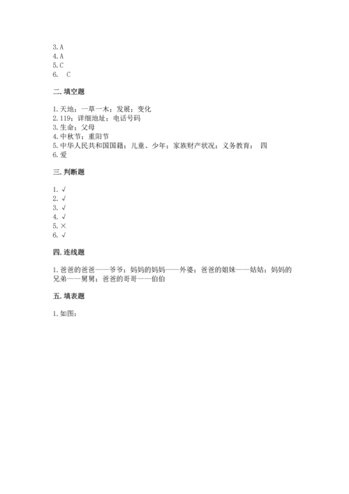 部编版三年级上册道德与法治期末测试卷及完整答案【易错题】.docx