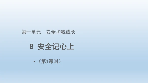 【教学课件】安全记心上第1课时课件