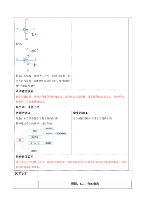 6.3.1 角的概念-教案