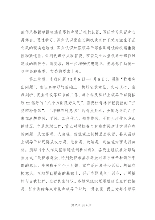 干部作风整顿建设活动方案.docx