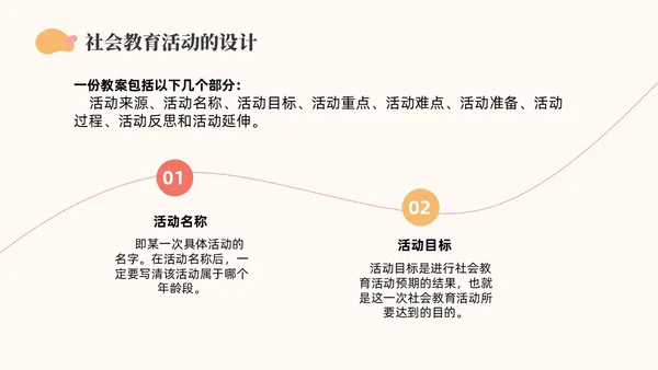 橙色简约莫兰迪幼儿园社会领域PPT培训PPT模板幼儿园教师培训