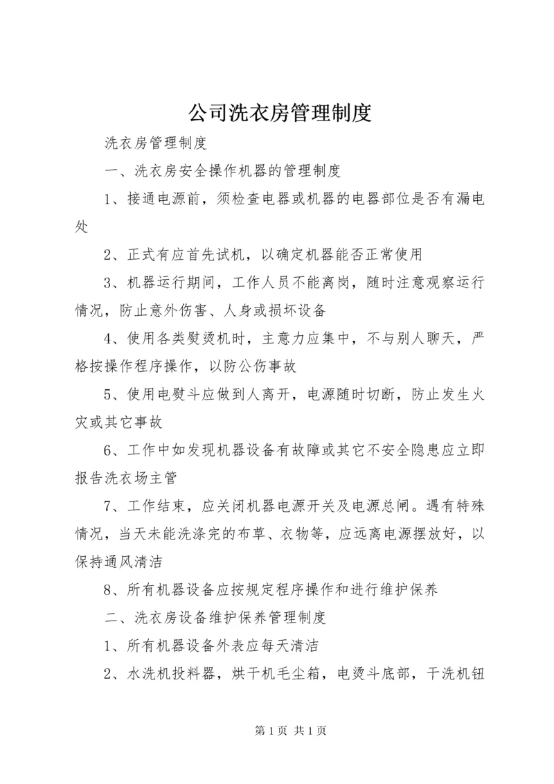 公司洗衣房管理制度 (4).docx