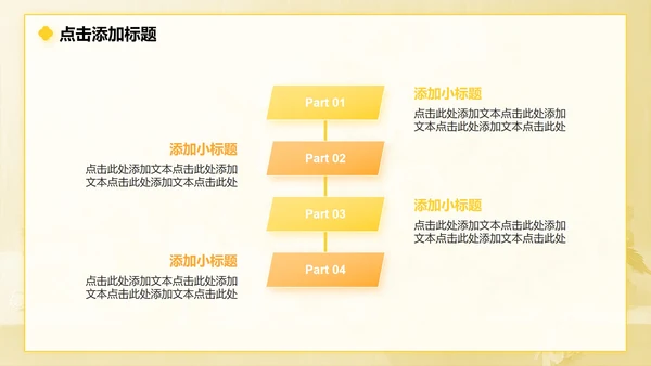 黄色小清新风花团锦簇主题汇报PPT模板