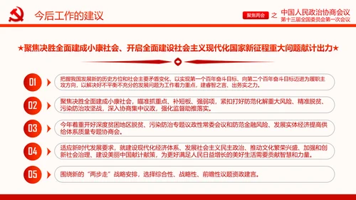 聚焦两会政协常委会工作报告PPT