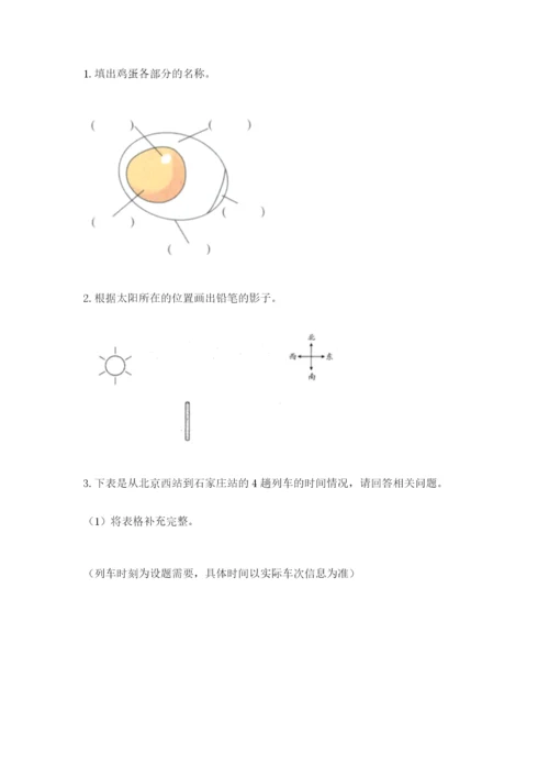 教科版科学三年级下册 期末测试卷及参考答案ab卷.docx