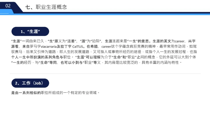 蓝色简约风大学生职业发展与就业指导课PPT