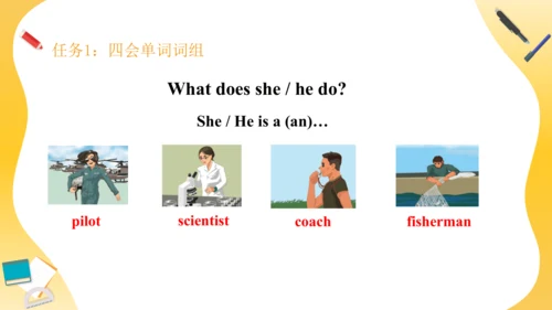 Unit 5 What does he do 复习课件（词组+句型+语法+语音+写作指导）