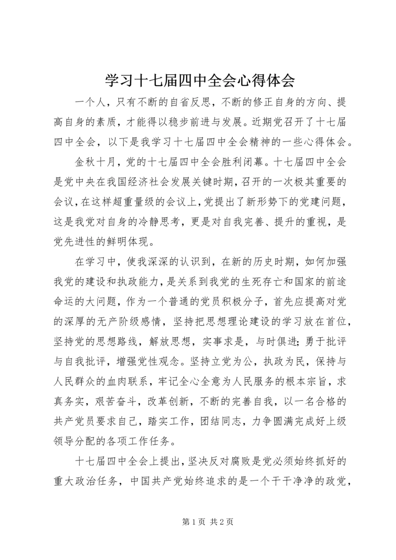 学习十七届四中全会心得体会 (13).docx