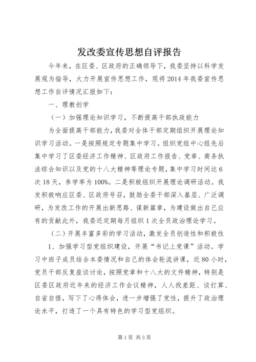 发改委宣传思想自评报告.docx