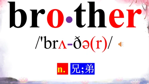 Unit 2 This is my sister词汇学习课件【 图文+内嵌单词音频版】