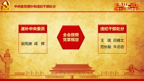 解读学习宣传十八届六中全会精神PPT模板
