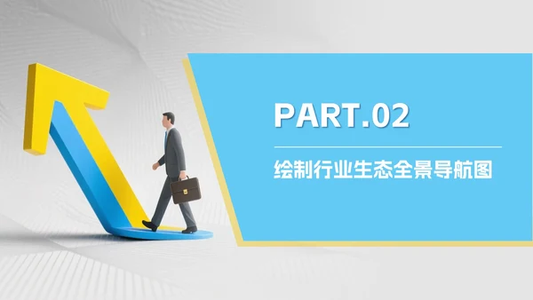 黄蓝色微立体简约大学生职业规划PPT模板
