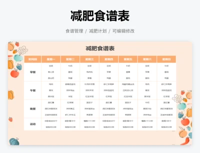 减肥食谱表