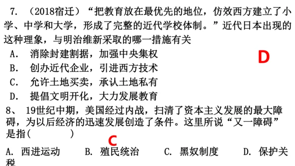 第一单元 殖民地人民的反抗与资本主义制度的扩展（单元复习课件）-2023-2024学年九年级历史下册