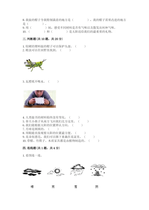 教科版二年级上册科学期末测试卷精品（模拟题）.docx