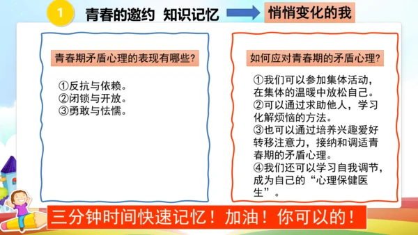 第一单元 青春时光  （复习课件）