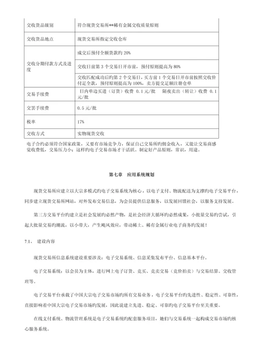 电子现货交易所筹建运营专题方案.docx