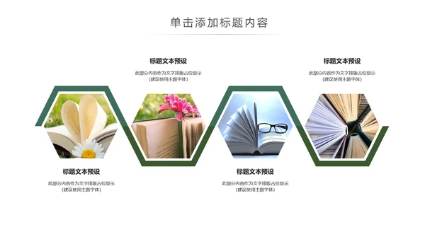 简约读书阅读书香文化教育培训PPT模板