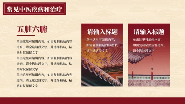 简约高级拟物国风书籍中医宣传PPT模板