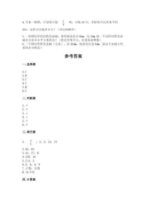 北师大版六年级下册数学期末测试卷附答案下载.docx