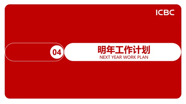 中国工商银行工行工作总结汇报PPT模板