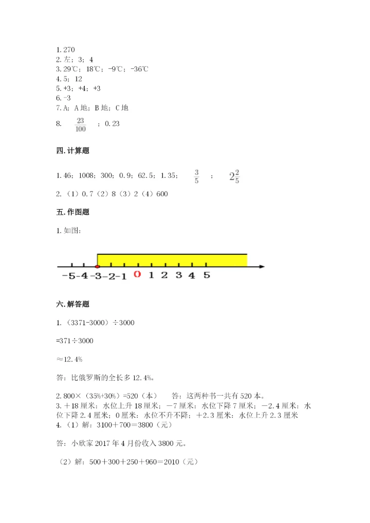 六年级下册数学期末测试卷及参考答案【综合题】.docx