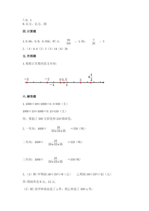 北师大版小学六年级下册数学期末检测试题精品【夺分金卷】.docx