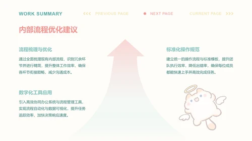 卜卜猫彩色简约风工作总结