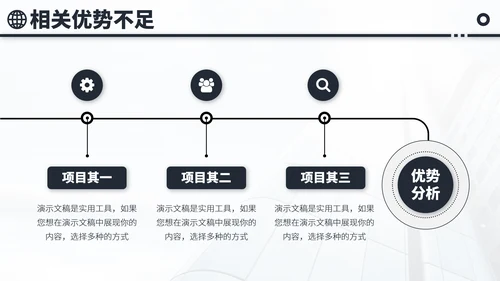 黑白色会议工作汇报年终总结述职答辩升职竞聘报告PPT模板