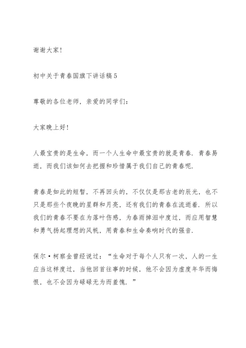 初中关于青春国旗下讲话稿范文10篇.docx
