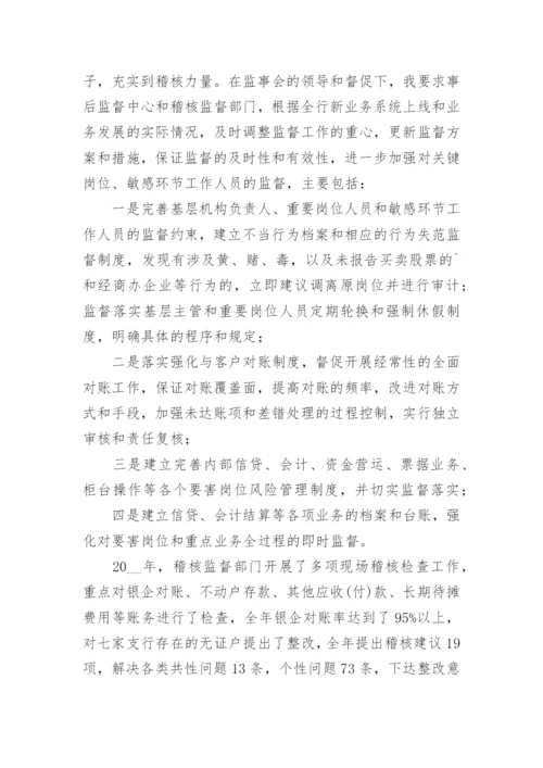 监事履职情况总结报告（通用8篇）.docx