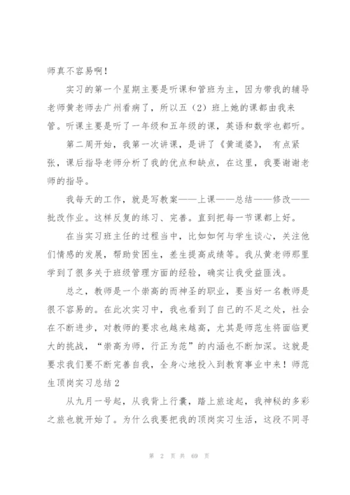 师范生顶岗实习总结集锦15篇.docx